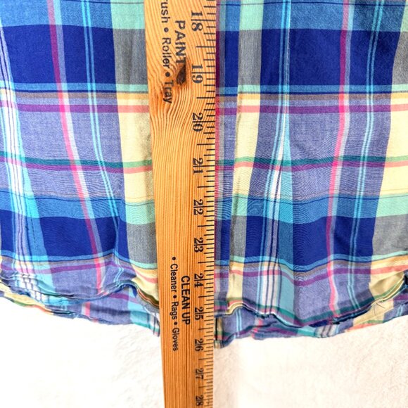 Ralph Lauren Denim And Supply RL Boyfriend Flannel Tartan Button Up Shirt L - Picture 6 of 7